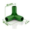 Conectori pentru stalpi gradina, cu 3 poli, tip 3, cu diametrul de 11 mm, constructie modulara, verde, 4 buc-poza 3-Dacenergy.ro