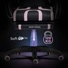 Scaun de gaming, suport extensibil pentru picioare, functie de inclinare a spatarului, reglare a inaltimii, ergonomie, inaltime totala maxima 121 cm, negru si roz, Culoare: Negru, Roz-poza 8-Dacenergy.ro