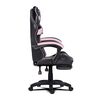 Scaun de gaming, suport extensibil pentru picioare, functie de inclinare a spatarului, reglare a inaltimii, ergonomie, inaltime totala maxima 121 cm, negru si roz, Culoare: Negru, Roz-poza 10-Dacenergy.ro