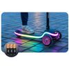 Trotineta de echilibru cu trei roti, ghidon din metal, platformă iluminata cu LED-uri, cu 20 de moduri, inaltimea ghidonului este reglabila, 65–81 cm, usor de pliat, frana de picior, neagra si roz deschis, Culoare: Negru, Roz, Turcoaz-poza 7-Dacenergy.ro