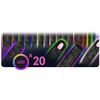 Trotineta de echilibru cu trei roti, ghidon din metal, platformă iluminata cu LED-uri, cu 20 de moduri, inaltimea ghidonului este reglabila, 65–81 cm, usor de pliat, frana de picior, neagra mata, Culoare: Negru deschis-poza 6-Dacenergy.ro