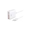 Incarcator retea cu cablaj 1.5m XO 75W ,6 USB 3USB-A / 3USB-C Cod: XO-L133-Dacenergy.ro