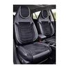 Huse scaune auto universale fractionate Premium cu tetiera fata incorporata negru cu cusatura alba Cod: HNG-C509-1-Dacenergy.ro