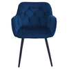 Scaun de design, ţesătură Velvet albastru, FEDRIS 2 NEW-poza 3-Dacenergy.ro