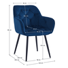 Scaun de design, ţesătură Velvet albastru, FEDRIS 2 NEW-poza 6-Dacenergy.ro