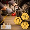 Trusa de scule pneumatice cu 8 piese pentru compresor, cablu flexibil de 40 cm, cablu spiralat de 5 m, rezervor superior de 600 ml, pistol de intretinere 1 l-poza 7-Dacenergy.ro
