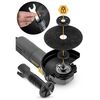 Polizor unghiular, viteza reglabila de 3000 - 12000 rpm, sistem de protectie a discului Quick-Lock, reglarea pozitiei manerului in 3 etape, cablu de alimentare lung 209 cm, 10 discuri, 900 W-poza 7-Dacenergy.ro