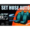 Huse auto compatibile Logan III  CONFORT 2020->  hexagon cu gaurele negru/cusatura rosie-Dacenergy.ro