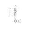Prezoane pentru jante cu cap ingropat chei imbus  M12x1,5 mm, lungime 26mm, cu con drept  Cod: B352-poza 2-Dacenergy.ro