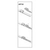 Stergator parbriz sofer FIAT DOBLO Box (263) 02/2010➝ COD:ART38  24"-Dacenergy.ro