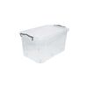 Cutie depozitare 50L cu capac si roti plastic transparenta Cod: DISLK04-Dacenergy.ro