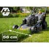 Masina de tuns iarba pe benzina cu actionare autopropulsata, carcasa din otel ranforsat, motor LONCIN, 3,5 kW, 4 timpi, 70 L, 196 cm³, lama de cosit 56 cm, reglare centrala a inaltimii, 6 niveluri, 30–80 mm-poza 2-Dacenergy.ro