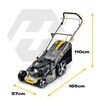 Masina de tuns iarba pe benzina cu actionare autopropulsata, carcasa din otel ranforsat, motor LONCIN, 3,5 kW, 4 timpi, 70 l, 196 cm³, latime de cosire 51 cm, reglare centrala a inaltimii, 6 niveluri, 30–80 mm-poza 5-Dacenergy.ro