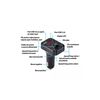 Modulator MP3 auto Bluetooth handsfree FM USB TF 3.1A LED compatibil 12V 24V Cod: F6 Bluetooth-poza 3-Dacenergy.ro