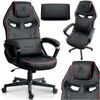 Scaun de gaming, perna lombara, reglare a inaltimii, 103-123 cm, se rotesc la 360°, mecanismul Soft UP™, negru si rosu-poza 2-Dacenergy.ro