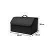 Organizator portbagaj auto Premium din piele ecologica negru cu cusatura neagra 55x30x30 cm Cod: RAZ451-poza 2-Dacenergy.ro