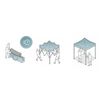 Pavilion de gradina, cu 3 pereti, fabricat din PVC, constructie din otel, acoperisul din PVC 1280D – 100% impermeabil, filtru UV UPF50+, 3 x 3 m, bej-poza 5-Dacenergy.ro