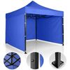 Pavilion de gradina, cu 3 pereti, fabricat din PVC, constructie din otel, acoperisul din PVC 1280D – 100% impermeabil, filtru UV UPF50+, 3 x 3 m, albastru-poza 9-Dacenergy.ro