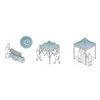 Pavilion de gradina, cu 3 pereti, fabricat din PVC, constructie din otel, acoperisul din PVC 1280D – 100% impermeabil, filtru UV UPF50+, 3 x 6 m, alb-poza 3-Dacenergy.ro