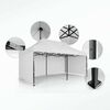 Pavilion de gradina, cu 3 pereti, fabricat din PVC, constructie din otel, acoperisul din PVC 1280D – 100% impermeabil, filtru UV UPF50+, 3 x 6 m, alb-poza 7-Dacenergy.ro