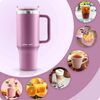 Cana termos, otel inoxidabil, capac 3 in 1, baut, gaura, pai, cu maner, mentinere cald si rece, inaltimea de 27 cm, 1180 ml, roz-poza 9-Dacenergy.ro
