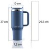 Cana termos, otel inoxidabil, capac 3 in 1, baut, gaura, pai, cu maner, mentinere cald si rece, inaltimea de 27 cm, 1180 ml, albastru marin-poza 4-Dacenergy.ro