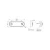 Lampa gabarit auto LED slim alba 84x27 mm 12-36V cu garnituri bullbar Fristom Cod: FT-073B-poza 2-Dacenergy.ro