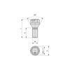 Prezon janta auto M12x1.5 26mm cap scurt cap cheie 17 con drept Cod: B203-poza 2-Dacenergy.ro