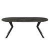 Masă de sufragerie extensibilă, beton închis/negru, 100-250x75,5 cm, LUKOS-poza 6-Dacenergy.ro