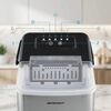Aparat de facut cuburi de gheata, 2 dimensiuni de cuburi, functie de curatare automata, capacitate de pana la 12 kg / 24h, rezervor apa 1.1 L, 112 W, 28 x 23 x 30 cm, gri-poza 7-Dacenergy.ro