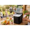 Aparat de facut cuburi de gheata, 2 dimensiuni de cuburi, functie de curatare automata, capacitate de pana la 12 kg / 24h, rezervor apa 1.1 L, 112 W, 28 x 23 x 30 cm, negru-poza 5-Dacenergy.ro