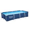 Piscina cu cadru metalic Bestway, confectionata din metal, polipropilena si PVC, forma dreptunghiulara, 5700 l, 400 x 211 x 81 cm-Dacenergy.ro