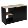 Insulă de bucătărie, 150x60 cm, stejar/negru, POMPEJ-Dacenergy.ro