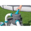 Pompa Filtrare Nisip Piscina Bestway, 6056 l/h, 230W, Debit Sistem 5300 l/h, 220-240V, Racord 32-38mm, Valva 6 Pozitii, Timer, Manometru, Pre-filtru Frunze, Tablete Chimice Chemochlor, Piscine 1100-42300 l, 11.6 kg, Gri-poza 11-Dacenergy.ro