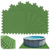 Covor Protectie Piscina Puzzle DacEnergy, 8 Bucati, 50x50 cm, Grosime 10 mm, PVC, Suprafata 1.9 mp, Antiderapant, Termoizolant, Rezistent Apa si Mucegai, Montaj Rapid, Compatibil Trambuline Locuri de Joaca Terase, 1.4 kg, Verde, Culoare: Verde, Lungime: 50 cm-poza 2-Dacenergy.ro