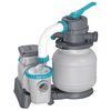 Pompa Filtrare Nisip Piscina Bestway, 6056 l/h, 230W, Debit Sistem 5300 l/h, 220-240V, Racord 32-38mm, Valva 6 Pozitii, Timer, Manometru, Pre-filtru Frunze, Tablete Chimice Chemochlor, Piscine 1100-42300 l, 11.6 kg, Gri-poza 2-Dacenergy.ro
