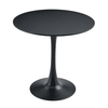 Masă de sufragerie, rotundă, negru, diametru 80 cm, REVENTON NEW-poza 2-Dacenergy.ro