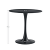 Masă de sufragerie, rotundă, negru, diametru 80 cm, REVENTON NEW-poza 3-Dacenergy.ro