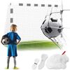 Plasa pentru portii de fotbal, de polietilena, cu franghii de prindere, 180 x 120 cm, alba-poza 2-Dacenergy.ro