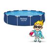 Piscina Supraterana cu Cadru Metalic Bestway, Rotunda, 366x76 cm, 6473 l, Set 7 in 1, Pompa Filtrare 1249 l/h 16 W, Pereti Tritech 3 Straturi PVC, Albastru-poza 2-Dacenergy.ro