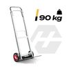 Carucior Transport Pliabil Humberg, Tip Roaba, Capacitate 90 kg, Otel Zincat, 2 Roti cu Ranforsare Metalica, Reglabil 71-108 cm, 41x40x108 cm, Negru Argintiu-poza 3-Dacenergy.ro