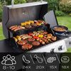 Gratar pe gaz gradina Berdsen, 4+1 arzatoare, grila fonta 62 x 42 cm, capac cu termometru, tava colectare grasime, dulap depozitare, roti transport, 126.5 x 114 x 58.5 cm, gri-poza 5-Dacenergy.ro