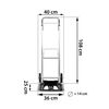 Carucior Transport Pliabil Humberg, Tip Roaba, Capacitate 90 kg, Otel Zincat, 2 Roti cu Ranforsare Metalica, Reglabil 71-108 cm, 41x40x108 cm, Negru Argintiu-poza 5-Dacenergy.ro