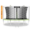 Plasa Protectie Interioara Trambulina Neo-Sport, 435 cm 14ft, 8 Stalpi, Polietilena Rezistenta, Inaltime 180 cm, Intrare Fermoar cu Cleme, Montaj Rapid, Accesoriu Trambulina Gradina, Negru, Diametru: 435 cm-poza 8-Dacenergy.ro