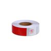 Banda reflectorizanta dreapta tip fagure culoare Alba-Rosie 5cmx25m Cod: 03C-Dacenergy.ro