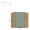 Dulăpior de colţ superior, aquamarine/stejar artisan, ARSANY 60x60 GN-72 1F-poza 17-Dacenergy.ro