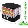 Deshidrator de alimente, control temperatura 35-70°C, puterea 400 W, 5 tavi, protectie la supraincalzire, capacitate 10 litri, 26 x 33 x 22 cm, negru mat-poza 11-Dacenergy.ro