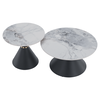 Măsuţe de cafea, set de 2 bucăţi, marmură/negru/auriu, metal, MABUZ NEW-poza 24-Dacenergy.ro