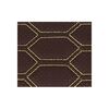 Material imitatie piele tapiterie hexagon cu gaurele maro/cusatura bej Cod:Y03MB-Dacenergy.ro