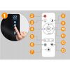 Panou radiant cu infrarosu Berdsen, 720 W, sticla securizata, afisaj LED tactil, telecomanda, WiFi, aplicatie Tuya Smart, termostat, timer 1-24 h, programator saptamanal, detectare fereastra deschisa, montaj perete sau picioare, IP44, 120x60 cm, Negru-poza 8-Dacenergy.ro